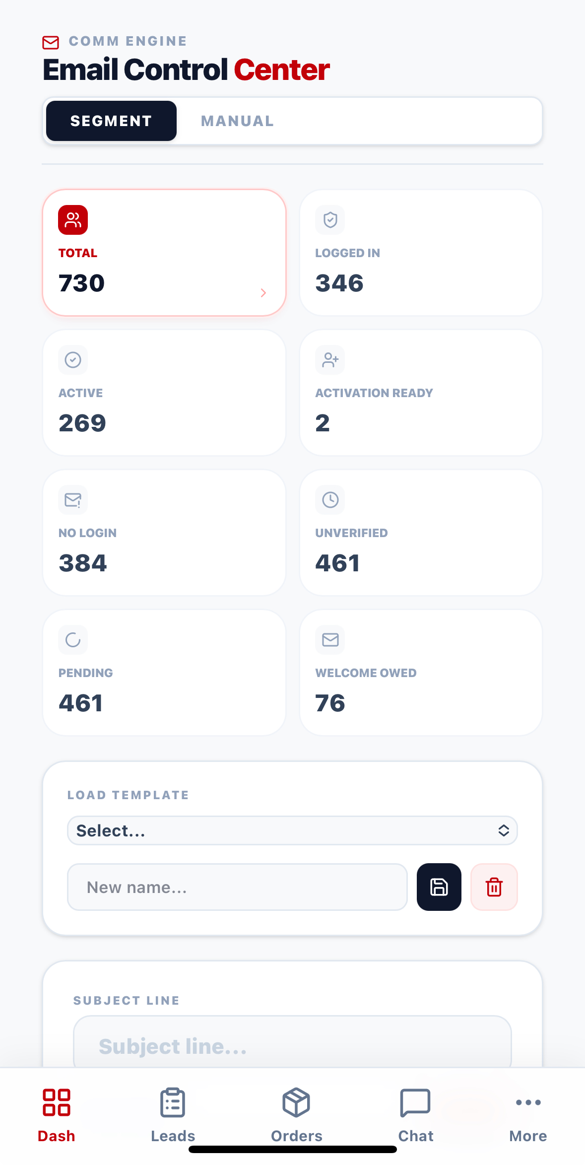 Email Control Center