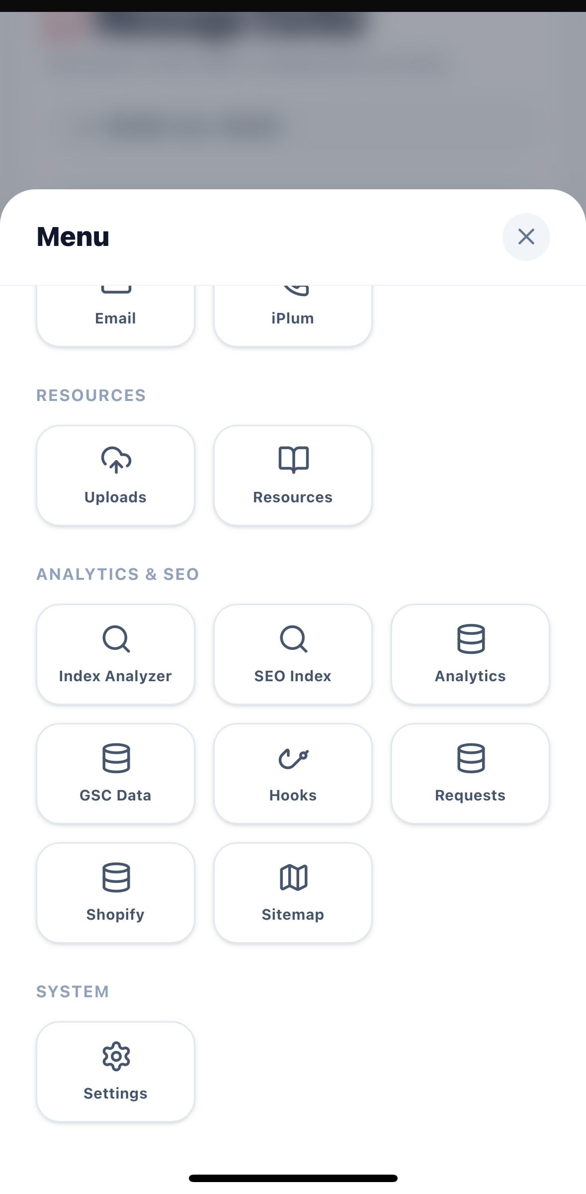 TradePilot Navigation Menu